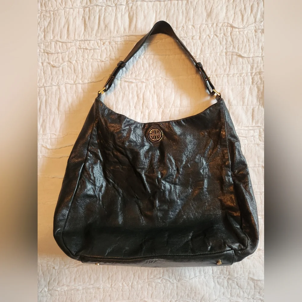 Tory Burch‎ Dena Black Leather Hobo Purse